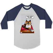 Load image into Gallery viewer, Hardly Worth The Swipe - Mens and Womens cool Baseball T-Shirt
