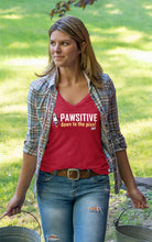 Load image into Gallery viewer, PAWSITIVE down to the pixel- Women&#39;s V-neck T-Shirt
