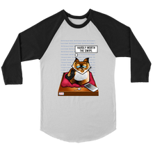 Load image into Gallery viewer, Hardly Worth The Swipe - Mens and Womens cool Baseball T-Shirt
