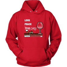 Load image into Gallery viewer, Love, Peace, Cats - Mens and Womens Hoodie
