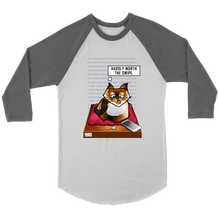 Load image into Gallery viewer, Hardly Worth The Swipe - Mens and Womens cool Baseball T-Shirt
